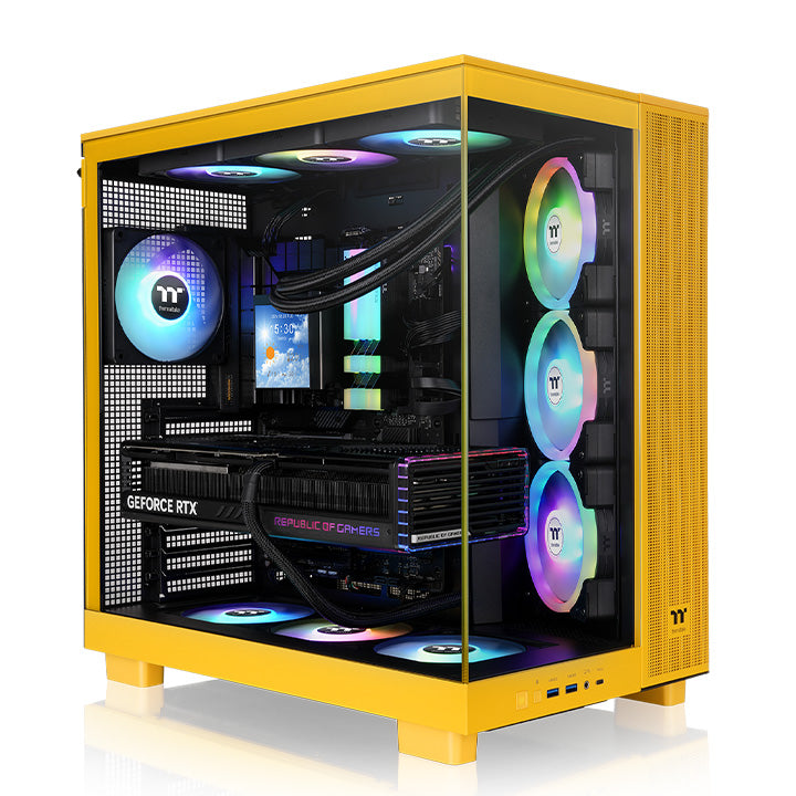 【美品】 View 380 XL TG ARGB Bumblebee View 380 XL TG ARGB Bumblebee Mid Tower Chassis – Thermaltake Global