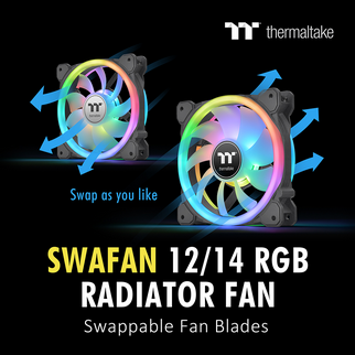 Thermaltake SWAFAN 12/ 14 RGB First Swappable Fan Blade Design by Thermaltake Now Available for Purchase