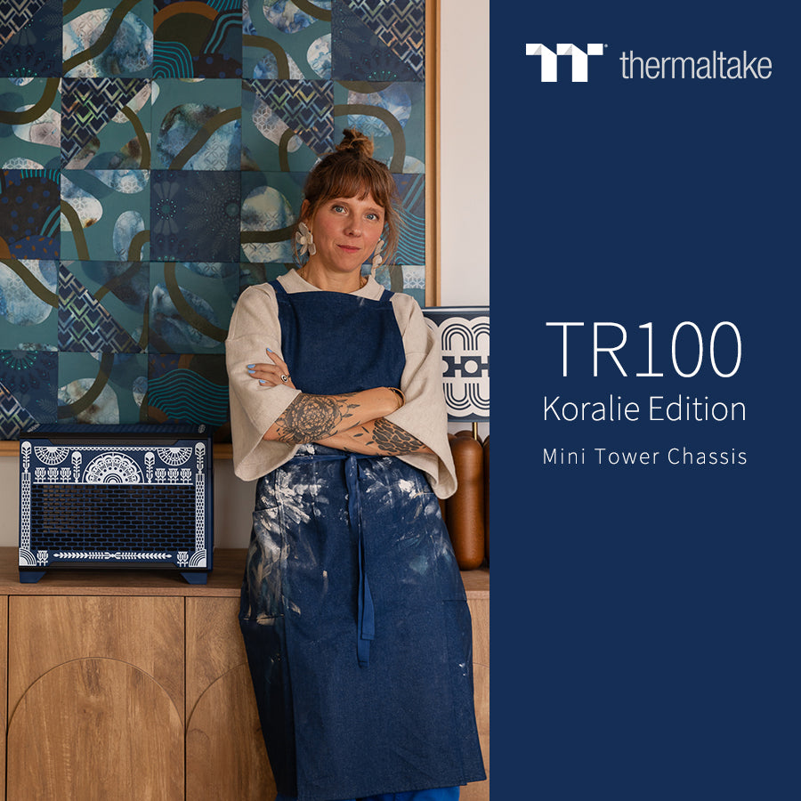 Thermaltake and French Artist Koralie Carmen Flores Present the TR100 Koralie Edition, Where Art Meets Engineering  A Pattern-Infused Mini Tower Chassis That Bridges Contemporary Art and Technology