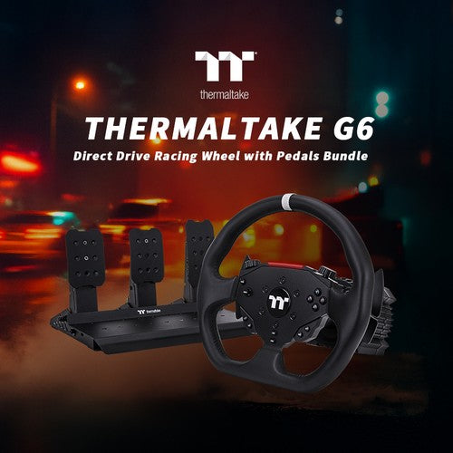 Step Into the Driver’s Seat with Thermaltake G6 Racing Wheel & Pedals Bundle Feel the road. Master the track.