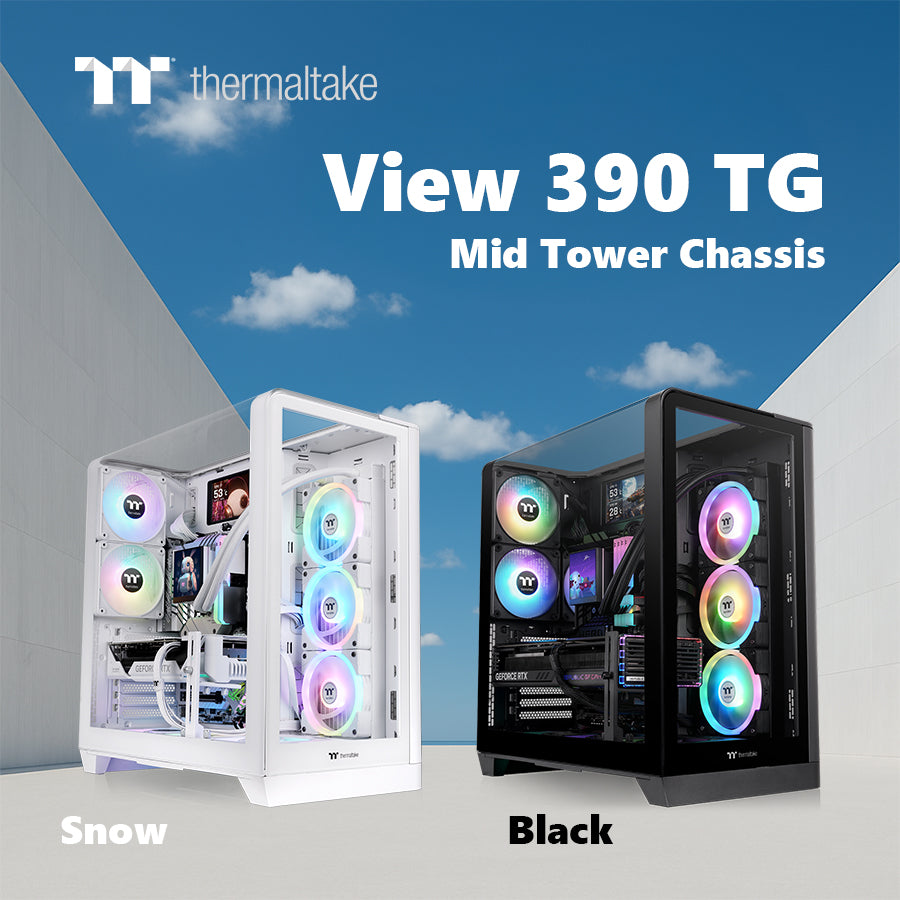 Thermaltake View 390 TG Brings a Clear View to Next-Gen PC Building  Panoramic Tempered Glass Design for a Clean, Modern Showcase PC Build