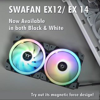 Thermaltake SWAFAN EX12 RGB PC Cooling Fan with Magnetic Force Design Now Available for Purchase Quick Connect with Magnetic Force Design