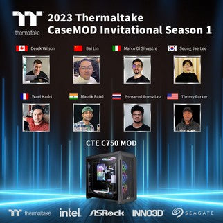 《2023曜越電腦MOD改裝達人爭霸戰‧第一季》 八大改裝高手發揮創意 翻轉CTE C750 Air高直立式機殼 為最高榮譽而戰