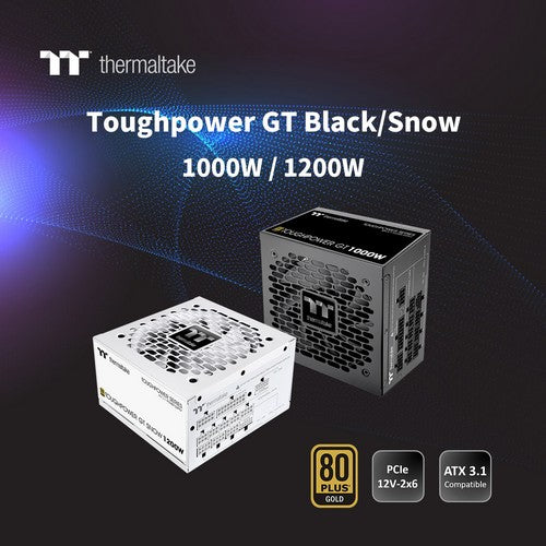 曜越推出ATX 3.1金牌認證電源  鋼影TOUGHPOWER GT 1000W/1200W  滿足現代高效系統、兼容新一代顯卡、支援原生PCIe Gen 5.1接頭