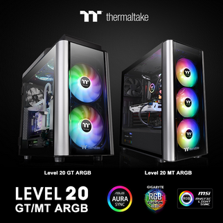 曜越全新Level 20 MT ARGB中直立式强化玻璃机壳 与Level 20 GT ARGB高直立式强化玻璃机壳 两款高阶电竞机壳强势登场