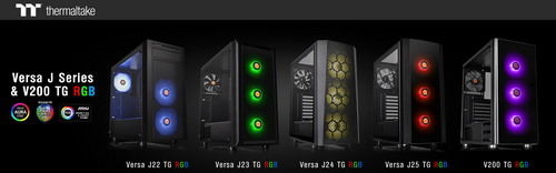 曜越推出Versa J系列和V200系列中直立式強化玻璃機殼 十款機殼 重磅上市