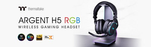 Thermaltake Introduces a High-end Wireless Headset – ARGENT H5 RGB Wireless Gaming Headset