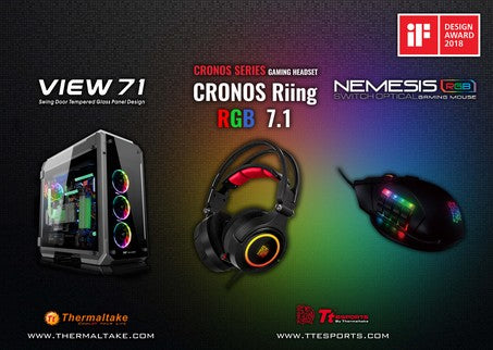 曜越和曜越Tt eSPORTS斗龙 3品荣获「2018德国iF产品设计大奖」