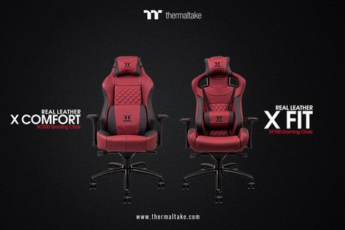 Thermaltake Gaming Announce New X-FIT & X-COMFORT Real Leather Edition Professional Gaming Chair in Burgundy Red