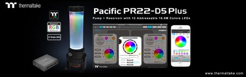 曜越推出新款Pacific PR22-D5 Plus发光电竞水箱帮浦组合 1680万色LED透过软件控制 呈现缤纷水冷系统