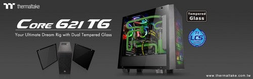 曜越全新Core G21 TG 强化玻璃中直立式机箱 Tt LCS Certified水冷认证‧双侧强化玻璃 打造理想的高阶水冷机箱