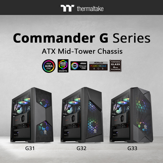 Thermaltake New Commander G Series  Tempered Glass ARGB Mid-Tower Chassis