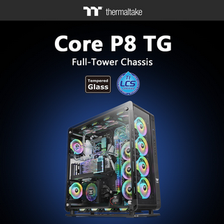 The New Core P8 Tempered Glass Full Tower Chassis Available Now One of a Kind Transformable Open or Closed Frame Chassis