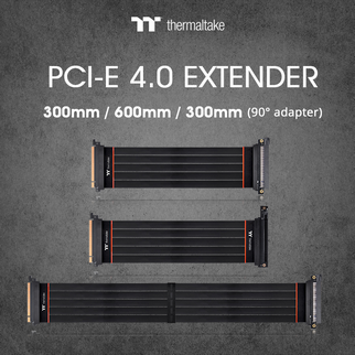 Thermaltake Announces The Worldwide Availability of TT Premium PCI-E 4.0 Extender 300mm/600mm/300mm (90° adapter)