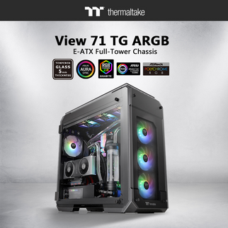 Thermaltake View 71 Tempered Glass ARGB Edition  Full-Tower Chassis Now Available  Spectacular Views from Every Angle