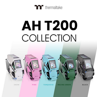Thermaltake Reveals AH T200 Micro Case in Turquoise and Racing Green