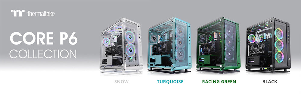 Thermaltake представляет новые цвета корпуса Core P6 TG ATX Mid-Tower — бирюзовый и гоночный зеленый
