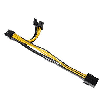 CPU 8Pin to Dual PCI-E 6+2Pin Splitter Cable