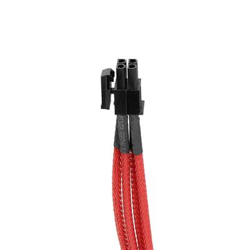 Individually Sleeved 4+4Pin CPU Cable - Red
