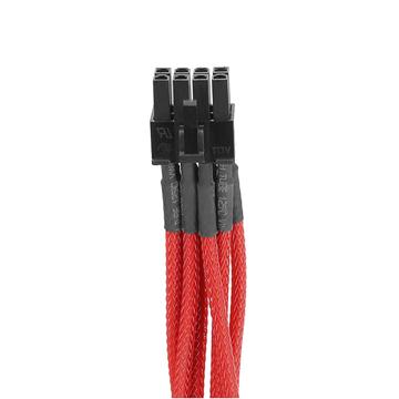 Individually Sleeved 4+4Pin CPU Cable - Red
