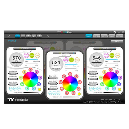 Pure Plus 14 RGB Radiator Fan TT Premium Edition (3-Fan Pack)