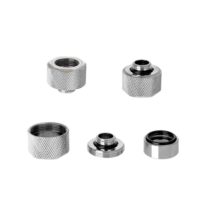 Pacific M-Pro G1/4 PETG 12mm Fitting Kit- Chrome