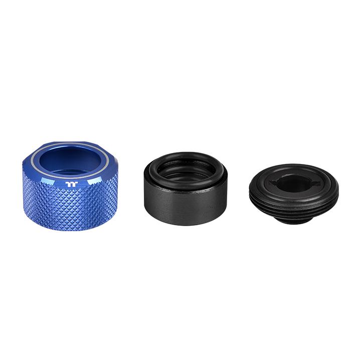 Pacific C-PRO G1/4 PETG Tube 16mm OD Compression – Blue (6-Pack Fittings)