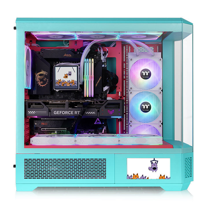 View 600 TG Mint Strawberry Full Tower Chassis