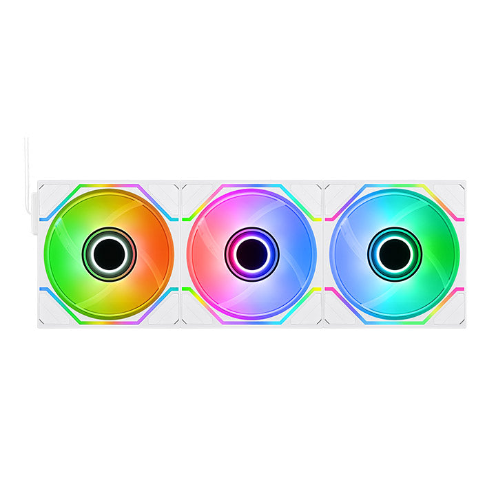 SWAFAN 140 EX INFINITY ARGB Sync PC Cooling Fan - Snow (3-Fan Pack)