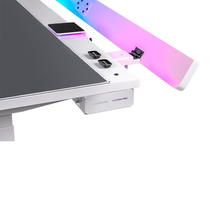 G700 RGB Gaming Desk Snow