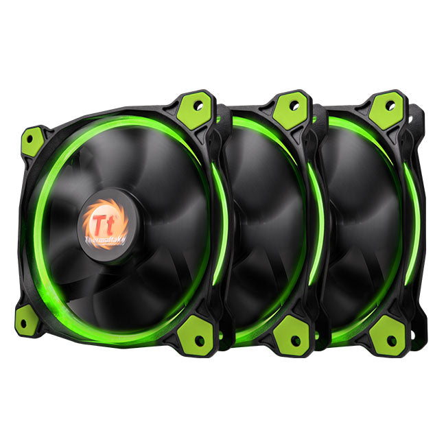 Riing 12 LED Green (3 fans pack)
