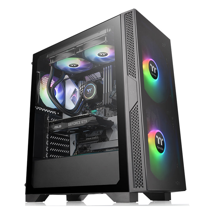 Versa T25 Tempered Glass Mid-Tower Chassis  (with PSU)