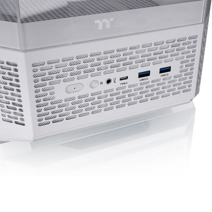 View 370 TG ARGB Snow Mid Tower Chassis