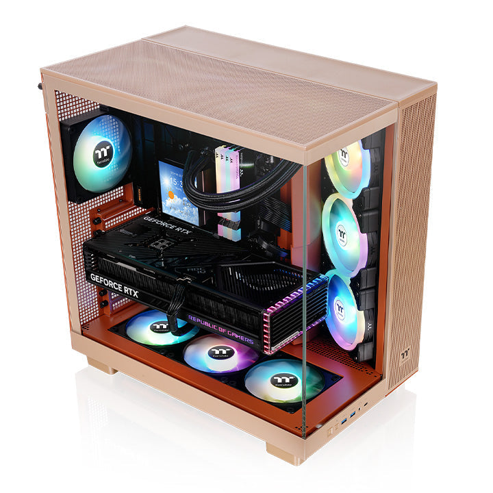 View 380 XL TG ARGB Gravel Sand Mid Tower Chassis – Thermaltake Global View 380 XL TG ARGB Gravel Sand Mid Tower Chassis – Thermaltake Global