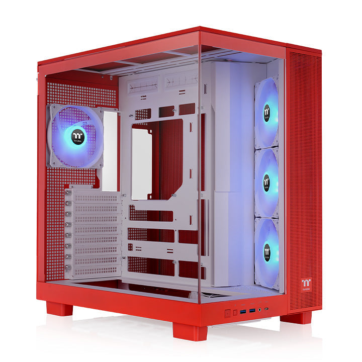 View 380 XL TG ARGB Flaming Orange Mid Tower Chassis – Thermaltake