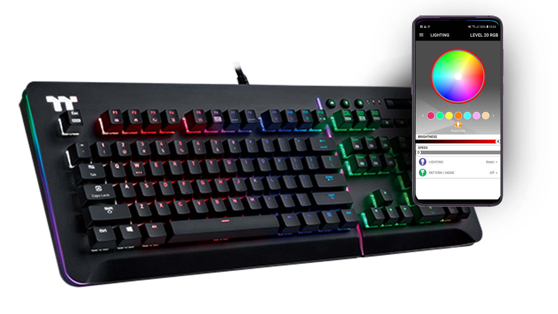 Level 20 GT RGB Cherry MX Silver gaming keyboard